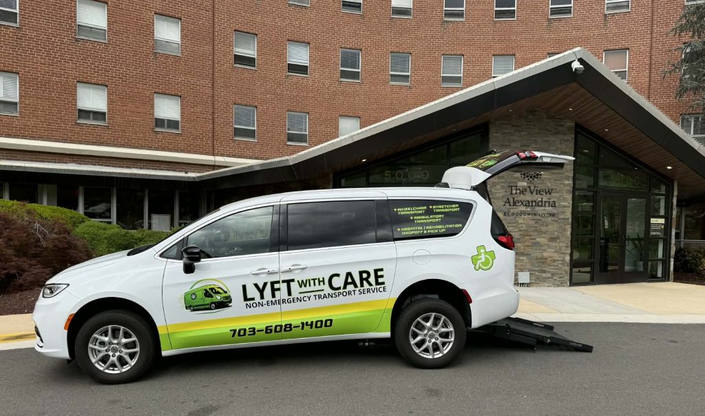 Lyft With Care medical transportation van serving Alexandria and Northern Virginia