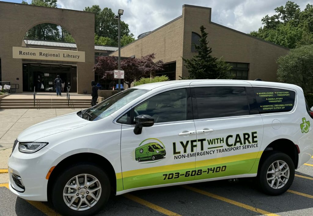 Lyft With Care non-emergency medical transport van serving Fairfax County Virginia